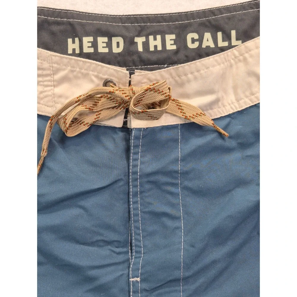 Howler Brothers Board Shorts Men's 36 Blue Cream Swim Trunks Surf Beach